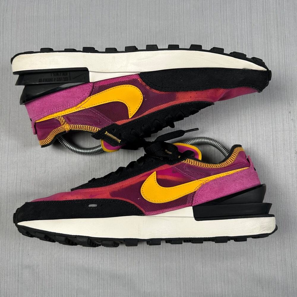 Nike Waffle One Mens Size 8 Pink Sneakers Orange Yellow Athletic Running Shoes